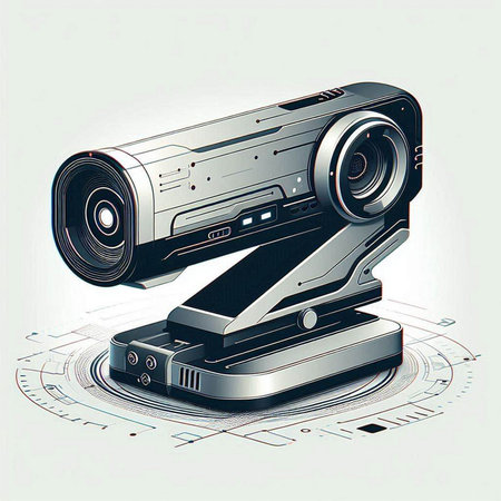 surveillance camera on a white background, vector illustration, eps 10のイラスト素材