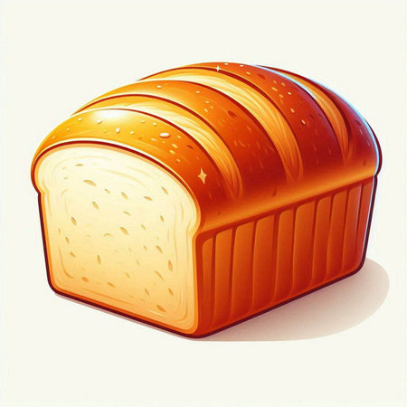 Sliced bread isolated on a white background. Vector illustration.のイラスト素材