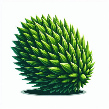 Illustration of a green plant isolated on a white background - vectorのイラスト素材