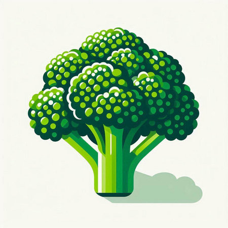 Broccoli icon, vector illustration. Flat design style. Broccoli icon.のイラスト素材