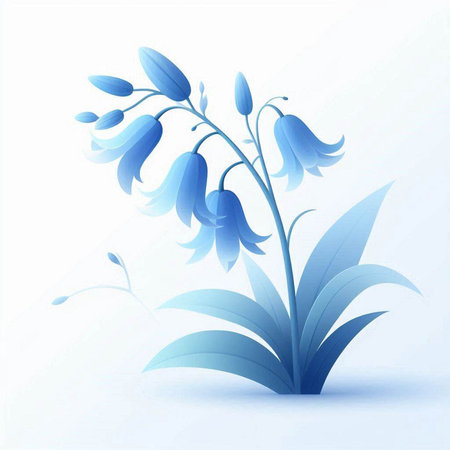 Bluebells on a white background. Vector illustration. Eps 10.のイラスト素材