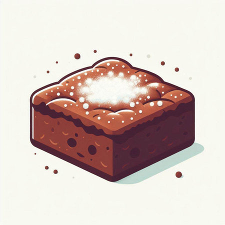 Chocolate cake on a white background. Vector illustration. Eps 10のイラスト素材