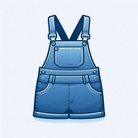 Denim vest on a white background. Vector illustration. Eps 10.のイラスト素材