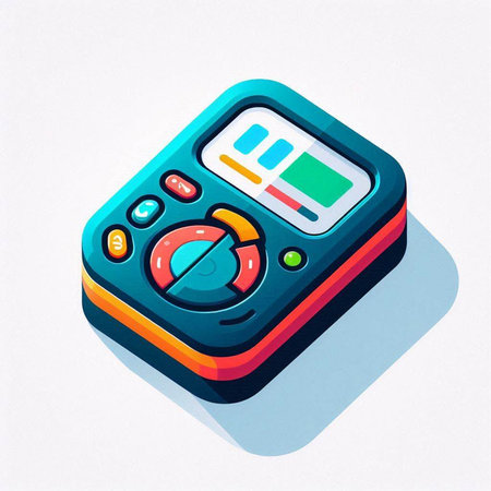 Multimeter isometric icon. 3d isometric vector illustration.のイラスト素材
