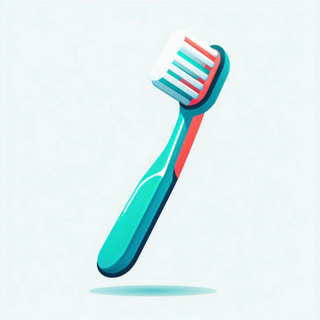 Toothbrush icon. Vector illustration of toothbrush in flat style.のイラスト素材