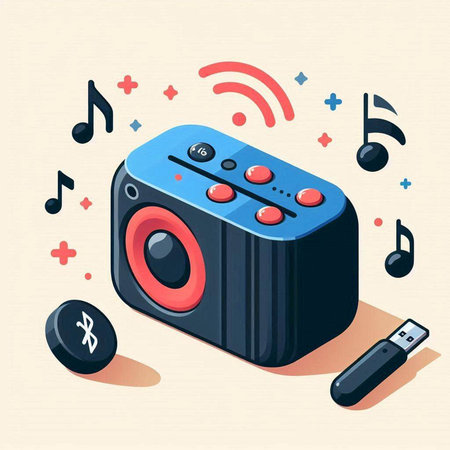 Flat 3d isometric digital music player icon. Vector illustrationのイラスト素材