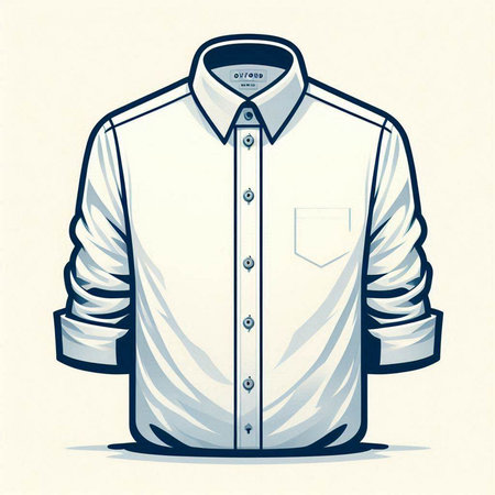 Men's shirt on a light background. Vector illustration of a man's shirt.のイラスト素材