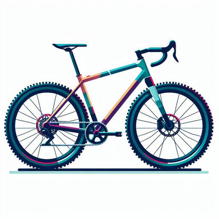 Bicycle on a white background. Vector illustration of a bicycle.のイラスト素材