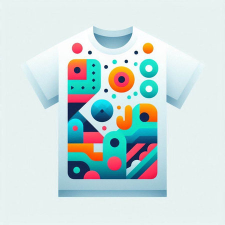 T-shirt design. Vector illustration. Colorful abstract background.のイラスト素材