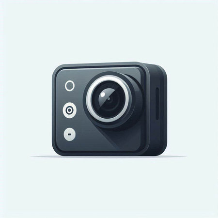 Camera icon isolated on white background. Vector illustration. Eps 10.のイラスト素材