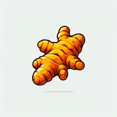 Ginger root vector illustration. Hand drawn ginger root vector illustration.のイラスト素材