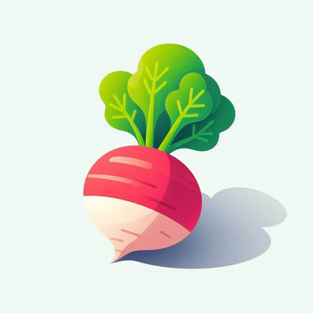 Radish. Vegetable icon. Vector illustration. Eps 10.のイラスト素材