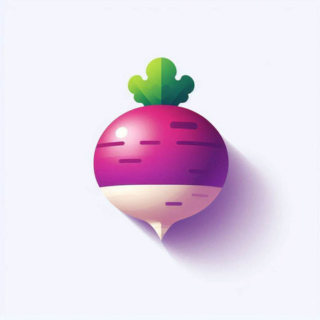Radish vector illustration. Radish icon. Vegetable icon.のイラスト素材