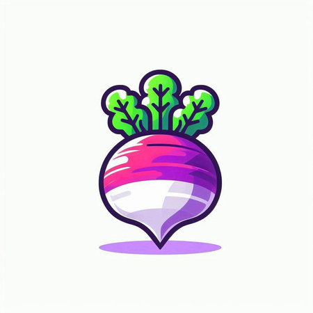 Beetroot logo design template. Vegetable icon. Vector illustration.のイラスト素材