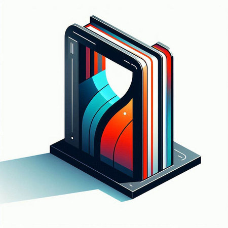 3D isometric vector illustration. Modern technology concept. Abstract background.のイラスト素材