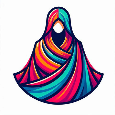 abstract vector illustration of a colorful bag isolated on a white backgroundのイラスト素材