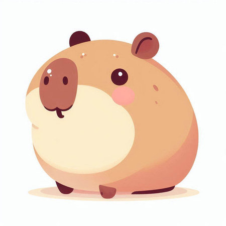 Cute hamster isolated on a white background. Vector illustration.のイラスト素材