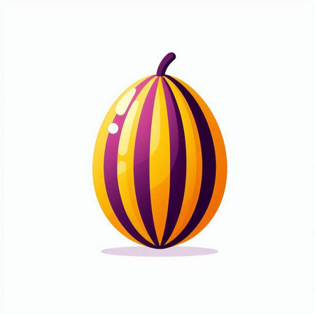 Watermelon vector illustration. Isolated watermelon on white background.のイラスト素材