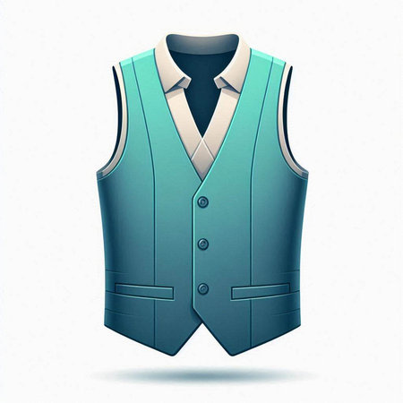Men's waistcoat isolated on a white background. Vector illustration.のイラスト素材