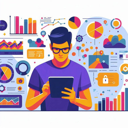 Vector illustration of a blue vest isolated on white background. Cartoon style.のイラスト素材