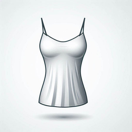 Women's sleeveless top on a white background. Vector illustrationのイラスト素材