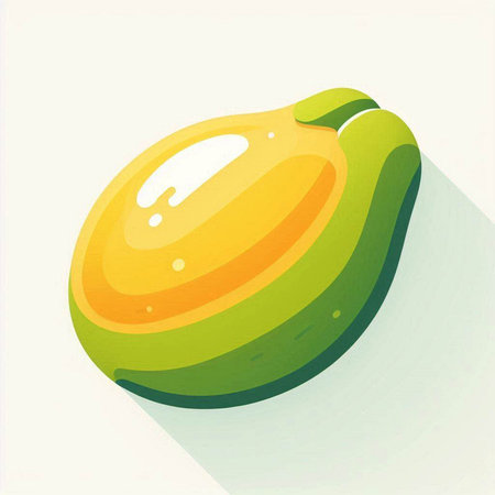 mango fruit on a white background, vector illustration, eps10のイラスト素材