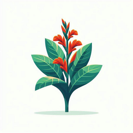 cute flower with leafs isolated icon vector illustration desing.のイラスト素材