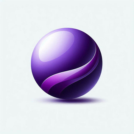 abstract 3d sphere on a white background, vector illustration.のイラスト素材
