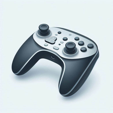 Gamepad isolated on white background. Computer generated 3D photo rendering.のイラスト素材