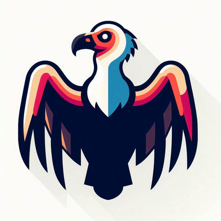 Vulture icon isolated on white background. Vector illustration. Eps 10.のイラスト素材