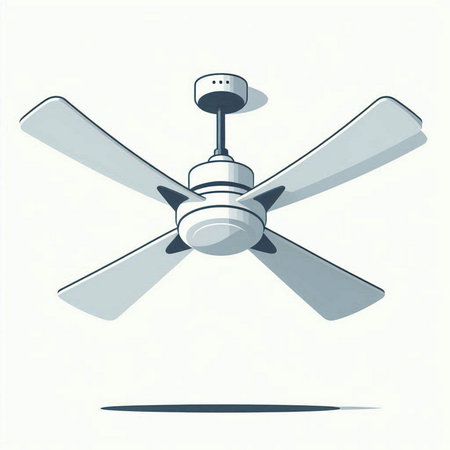 Illustration of a fan on a white background. Vector illustration.のイラスト素材