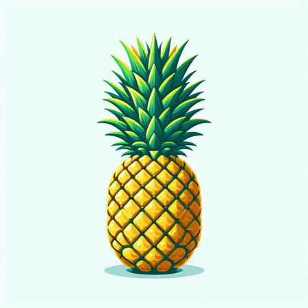 Pineapple vector illustration. Pineapple isolated on white background.のイラスト素材