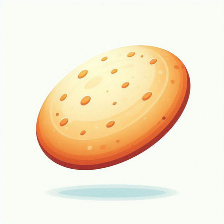 Illustration of a cookie on a white background. Vector illustration.のイラスト素材