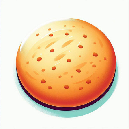 Illustration of a hamburger on a white background with space for textのイラスト素材