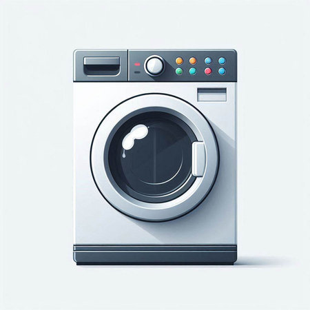 Washing machine icon isolated on white background. Clipping path included.のイラスト素材