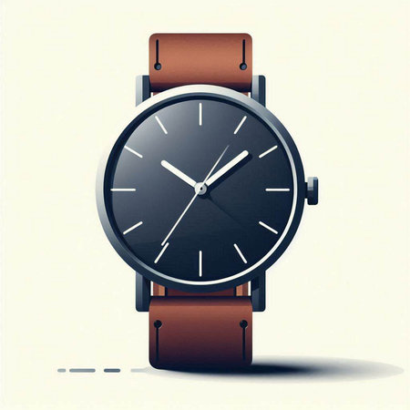 Wristwatch on white background. Vector illustration. Eps 10.のイラスト素材