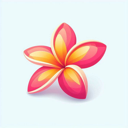 Frangipani flower icon isolated on white background. Vector illustrationのイラスト素材