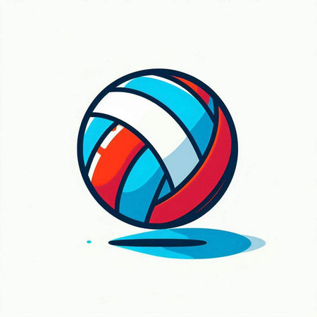 Volleyball icon isolated on white background. Vector illustration. Eps 10.のイラスト素材