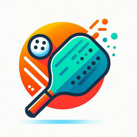 Table tennis racket and ball. Vector icon in trendy flat style.のイラスト素材