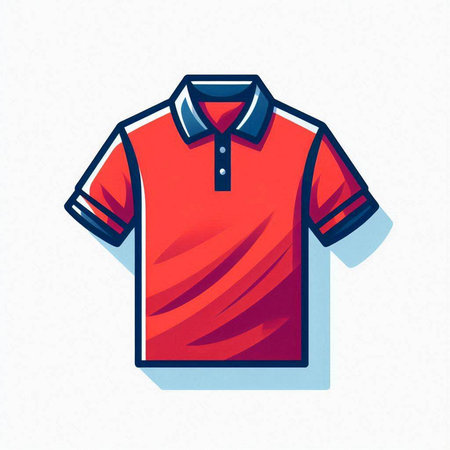 Polo shirt vector icon, isolated on white background. Vector illustration.のイラスト素材