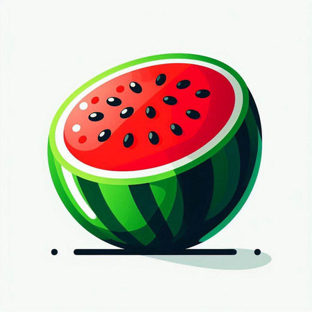 Watermelon icon isolated on white background. Vector illustration. Eps 10.のイラスト素材