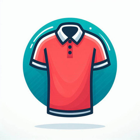 Polo shirt icon. Vector illustration of a polo shirt.のイラスト素材