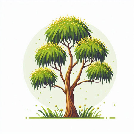 Tree isolated on white background. Vector illustration. Eps 10 file.のイラスト素材