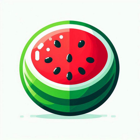 Watermelon vector illustration. Watermelon icon. Watermelon icon.のイラスト素材