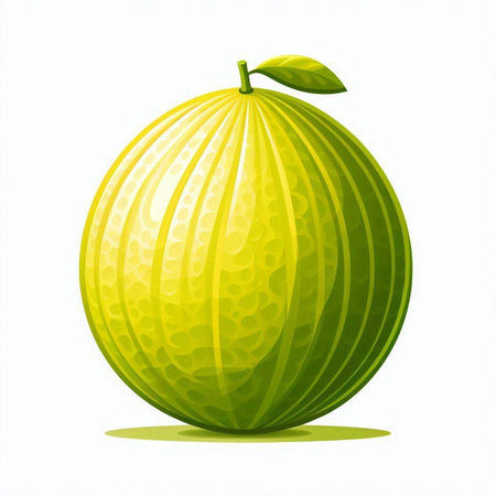 Illustration of a fresh watermelon on a white background - vectorのイラスト素材