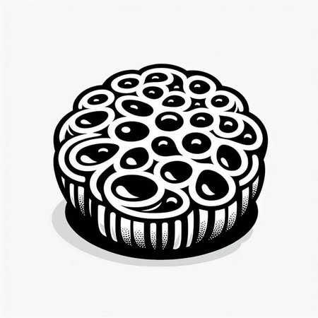 Cupcake doodle, hand drawn, vector illustration.のイラスト素材