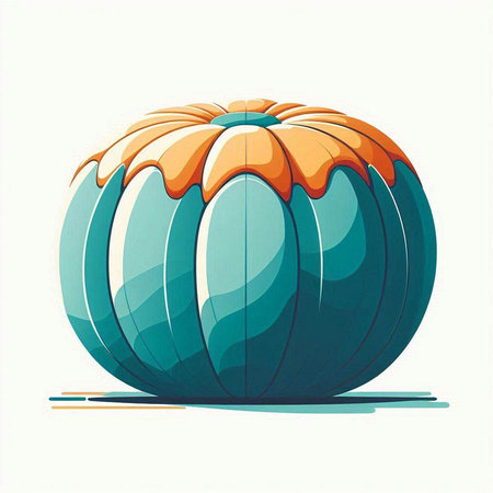 Pumpkin isolated on white background. Vector illustration. Eps 10.のイラスト素材