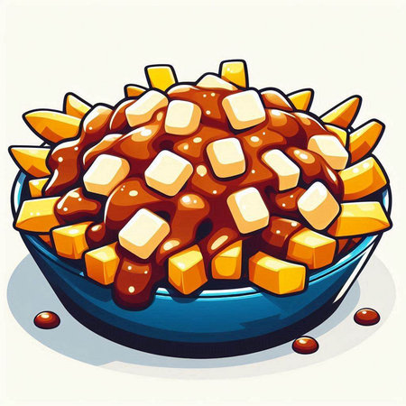 Illustration of a bowl of salted caramel candies on white backgroundのイラスト素材