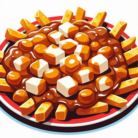 Illustration of a plate of salted caramel candies with cheeseのイラスト素材
