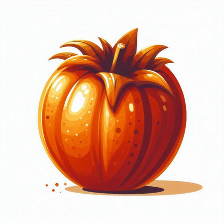 Pumpkin isolated on white background. Vector illustration. Eps 10のイラスト素材